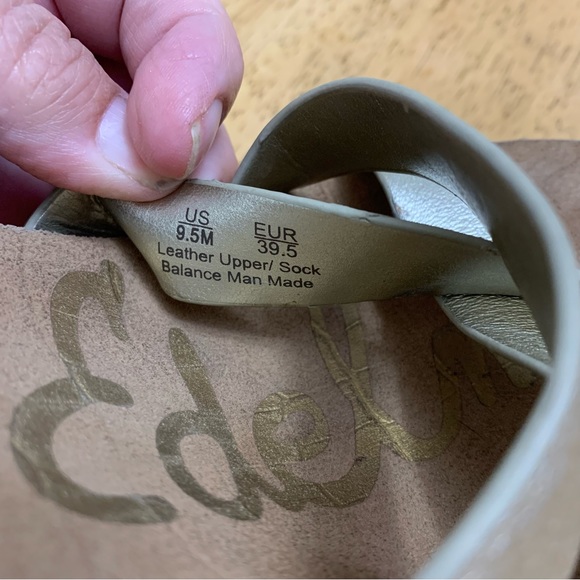 Sam Edelman Gold Strappy Wedge Sandals size 8.5 - Picture 10 of 10